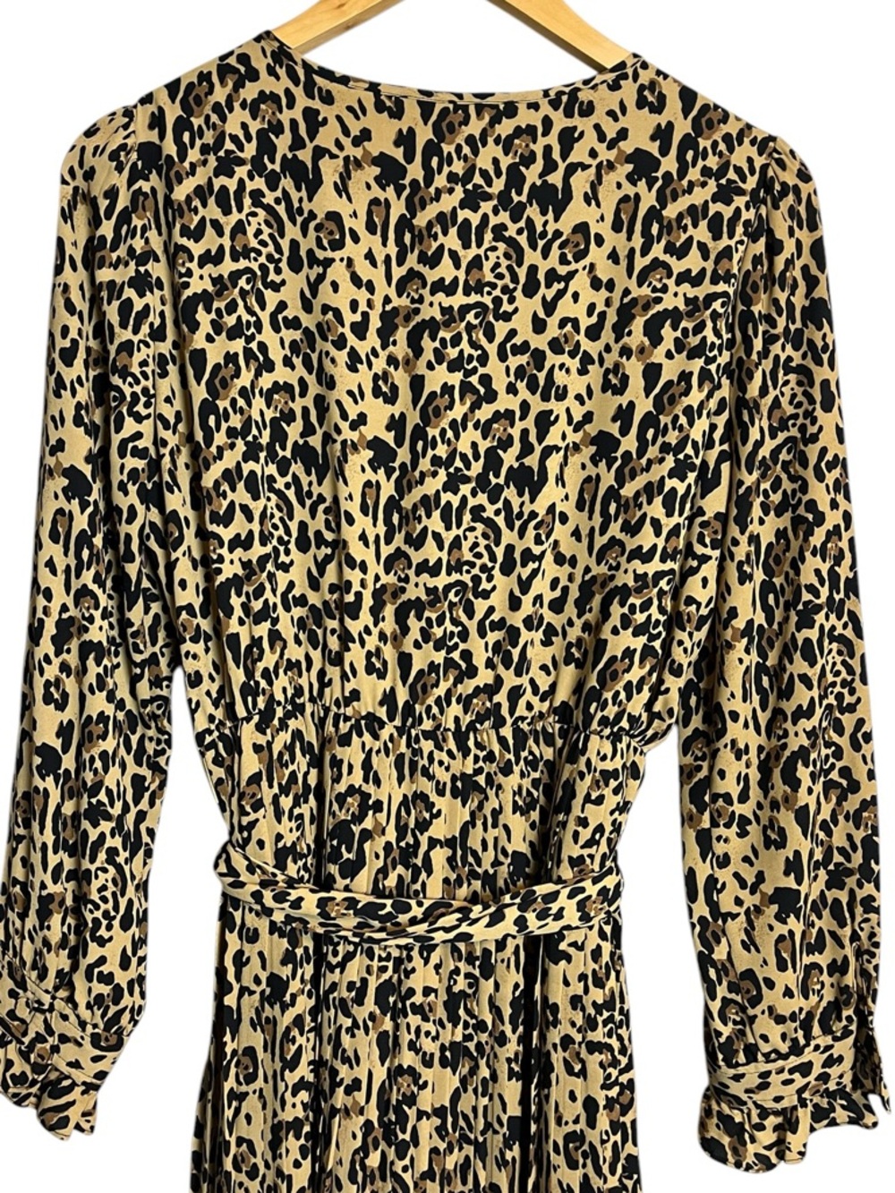 J Crew Long-sleeve pleated dress in leopard style AK136 Size 8 - Picture 6 of 9